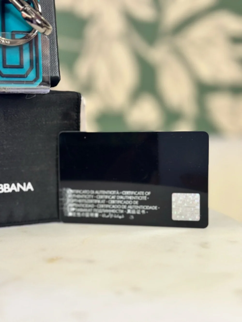 Dolce & Gabbana Teal Logo Keychain NIB